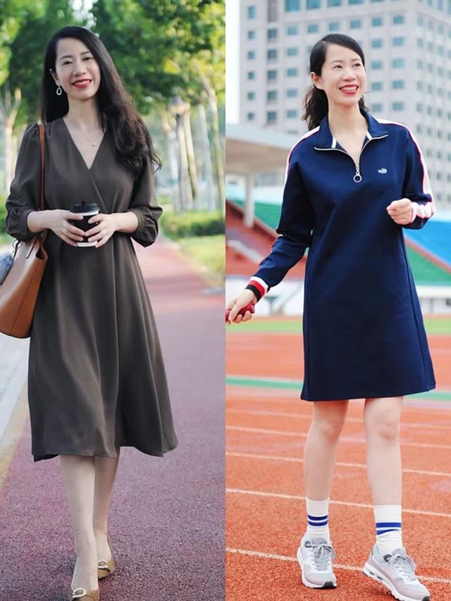 中年時尚女連衣裙（中年女連衣裙新款）